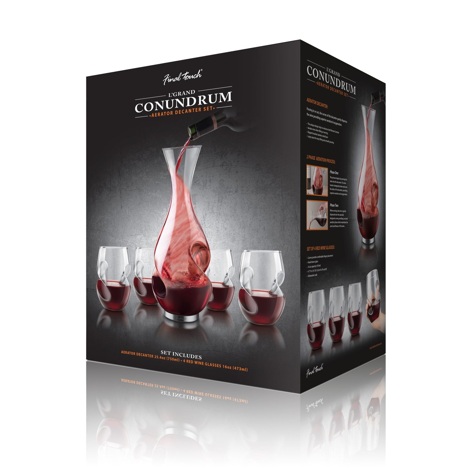 L'Grand Conundrum Aerator Decanter Set