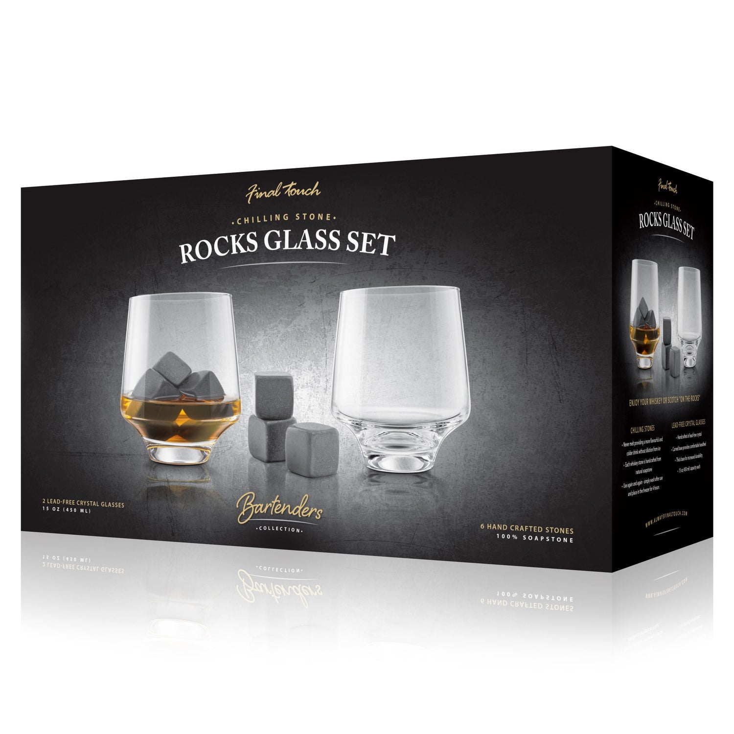 Chilling Stone Rocks Glass Set - 8 Piece Set