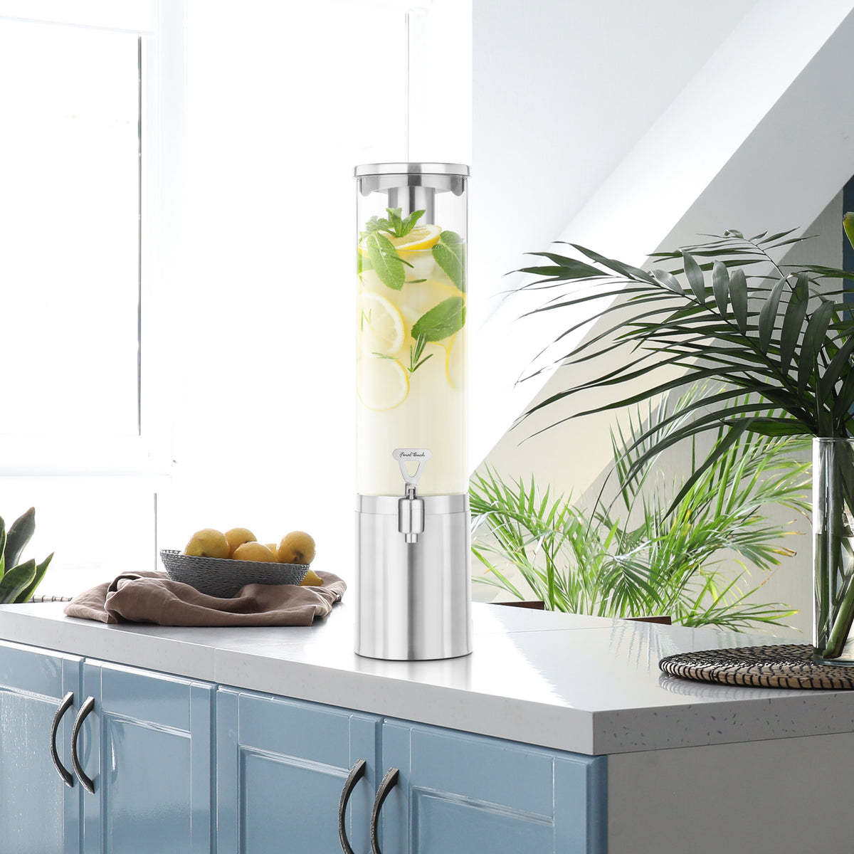 2.5 L Stainless Steel & Glass Beverage Dispenser