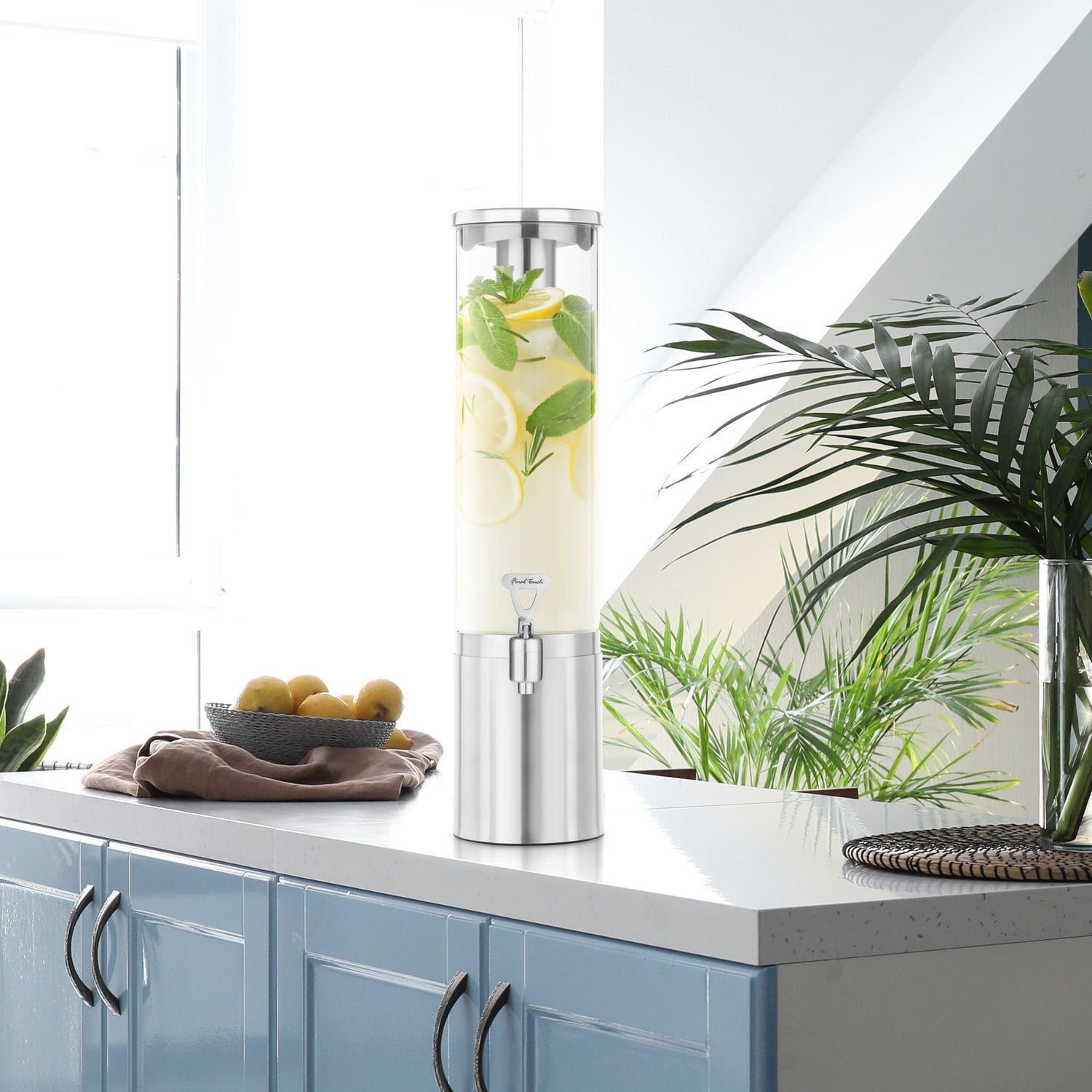 2.5 L Stainless Steel & Glass Beverage Dispenser
