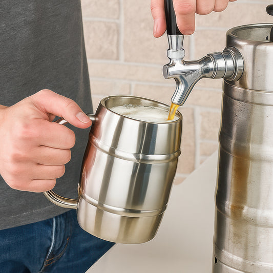 Final Touch Beer Keg Mug Stainless Steel