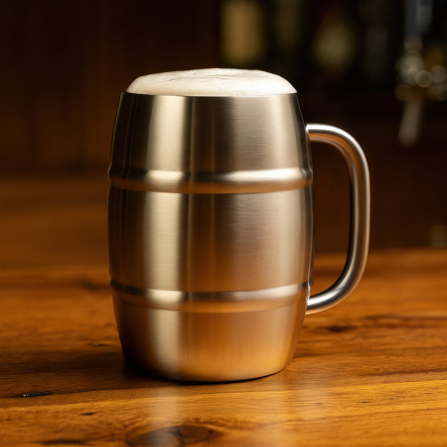Final Touch Beer Keg Mug Stainless Steel