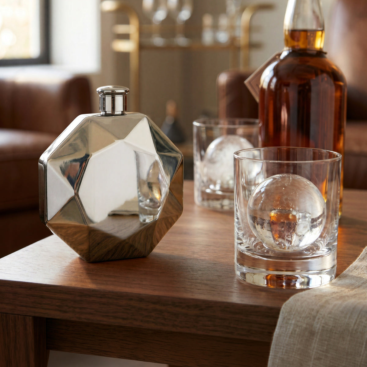 Luxe Diamond Flask - Stainless Steel