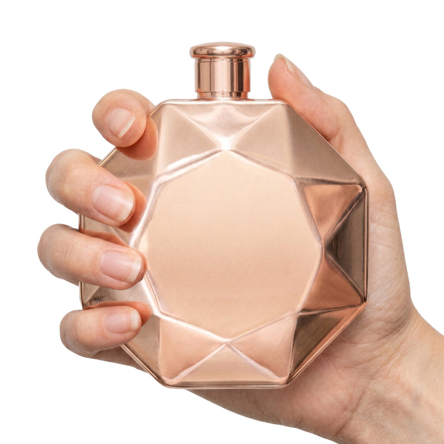 Luxe Diamond Flask - Copper Plated