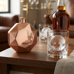 Luxe Diamond Flask - Copper Plated