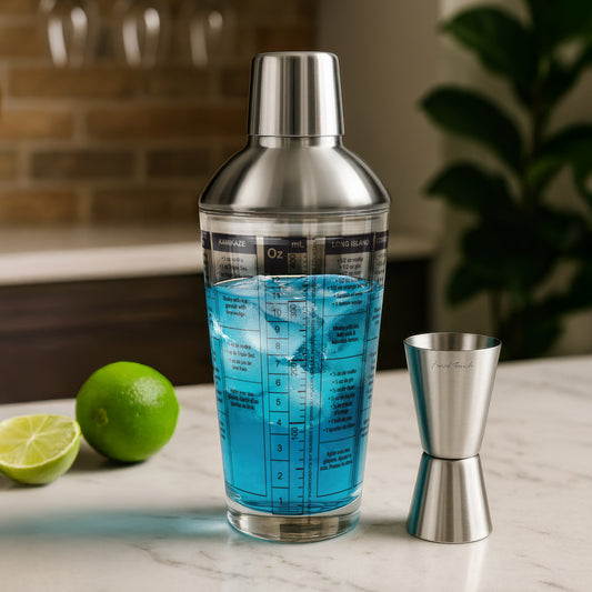 Final Touch Glass Recipe Cocktail Shaker