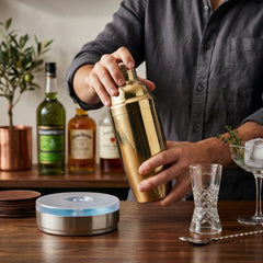 Double-wall Stainless Steel Cocktail Shaker - Brass
