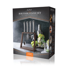 Yarai Cocktail Shaker & Jigger Set - Black Chrome