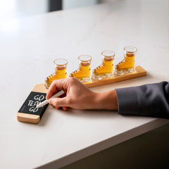 Custom Hockey Stick Shot Glass Flight Set