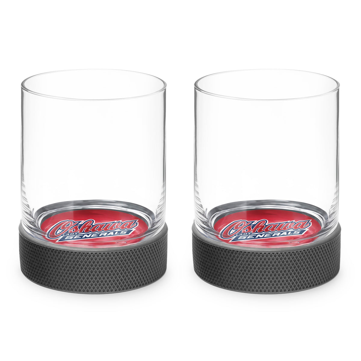 Limited Edition Oshawa Lady Generals Hockey Puck Tumblers - Set of 2