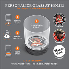 DIY customizable hockey glass
