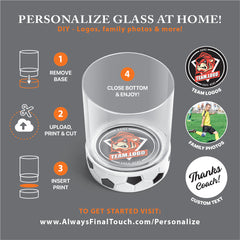 DIY customizable soccer football glass
