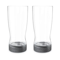 Wheel'n 25 oz / 750 ml Racing Tire Beer Glasses - Set of 2