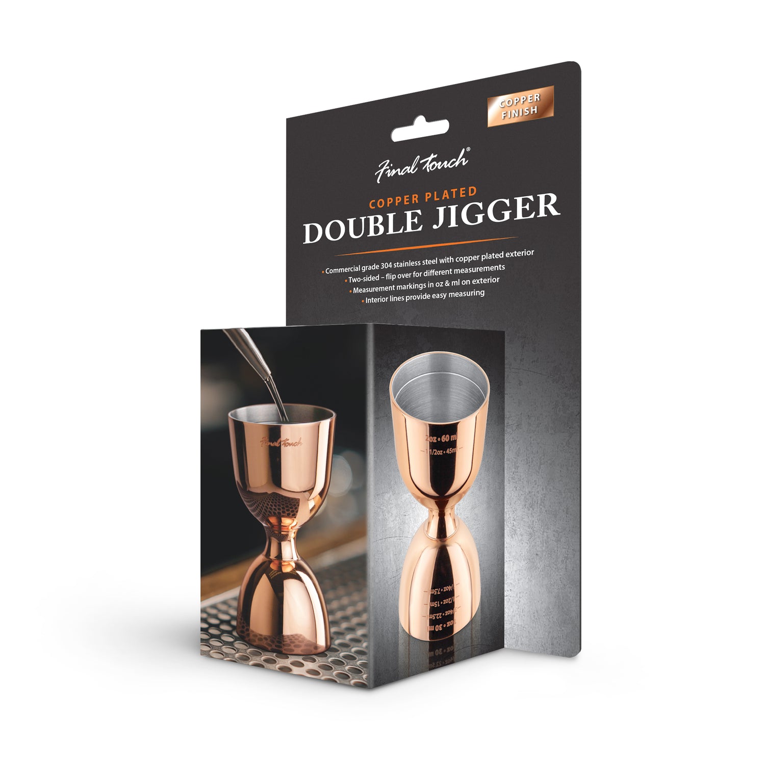 Copper Plated Double Jigger