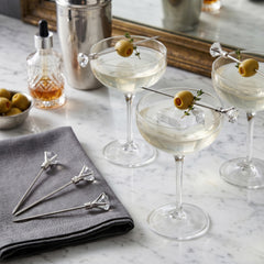Diamond Cocktail Picks - Clear - Set of 6