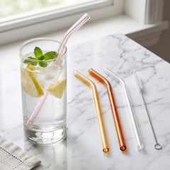 Reusable Glass Straws Final Touch Multicolour