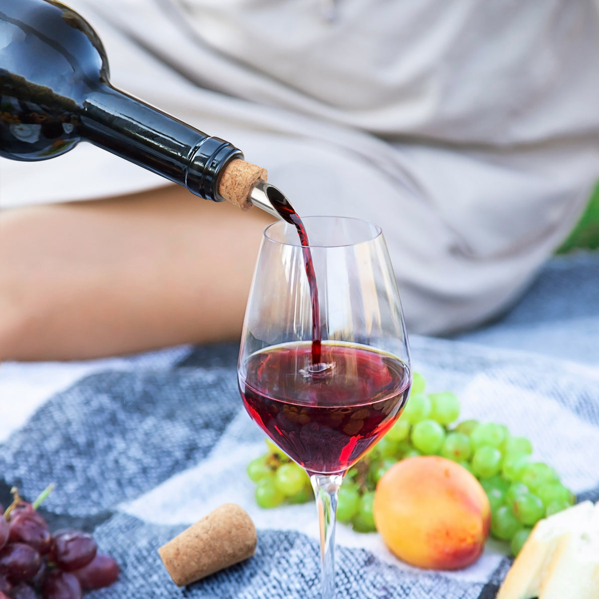 Cork Wine Pourer with Stopper - Cork & Pour - Set of 2