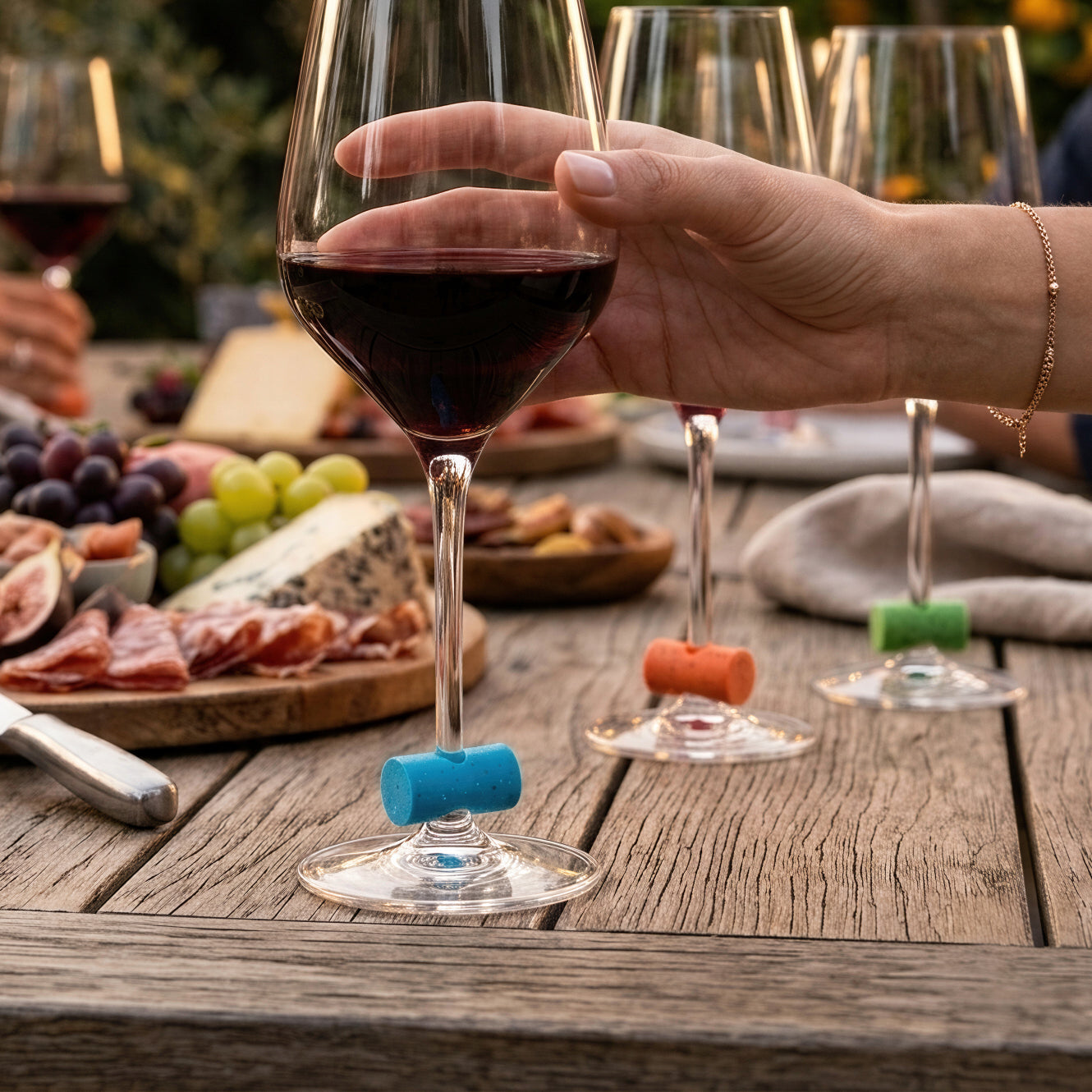 Wine glass markers