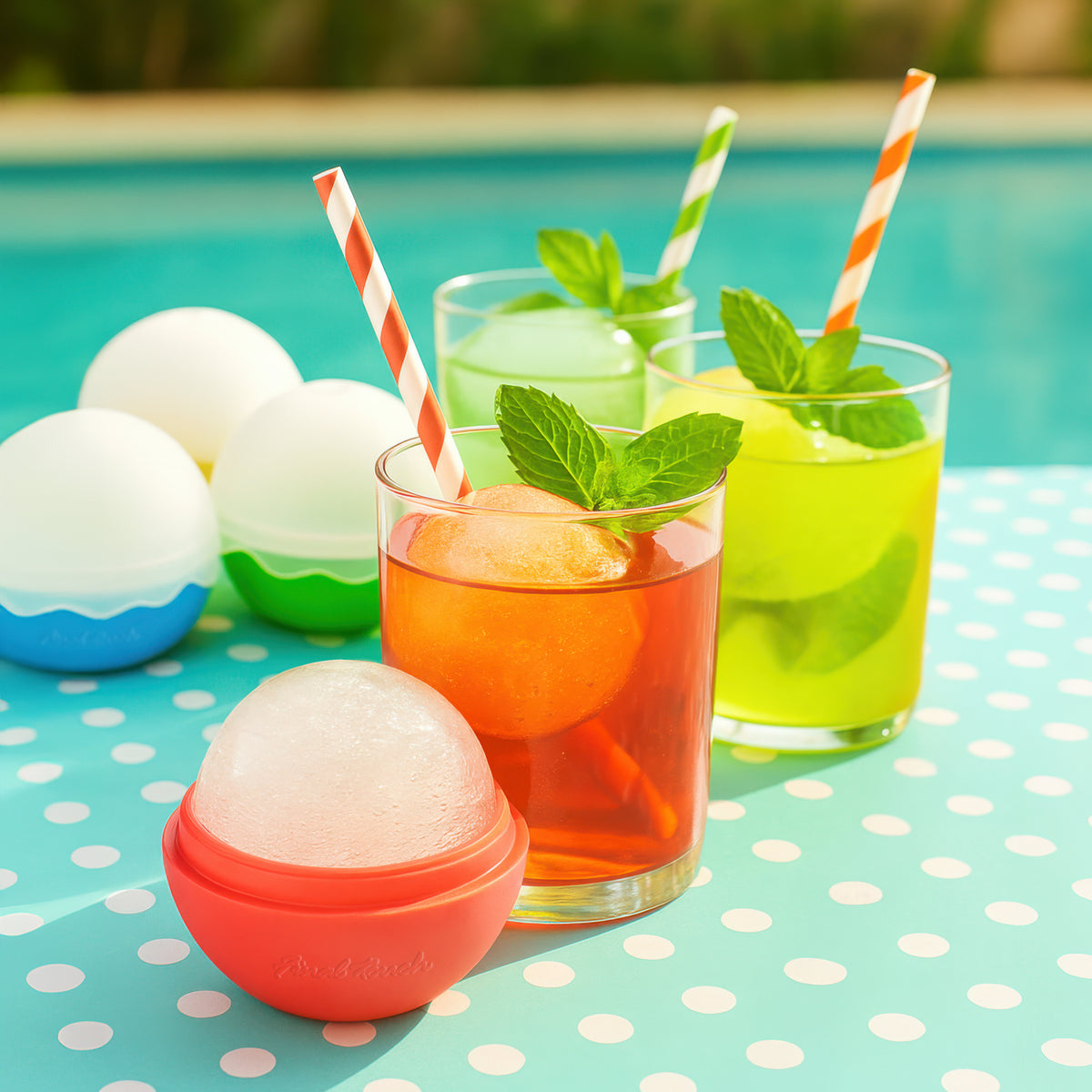 2" Silicone Ice Ball Moulds - Set of 4