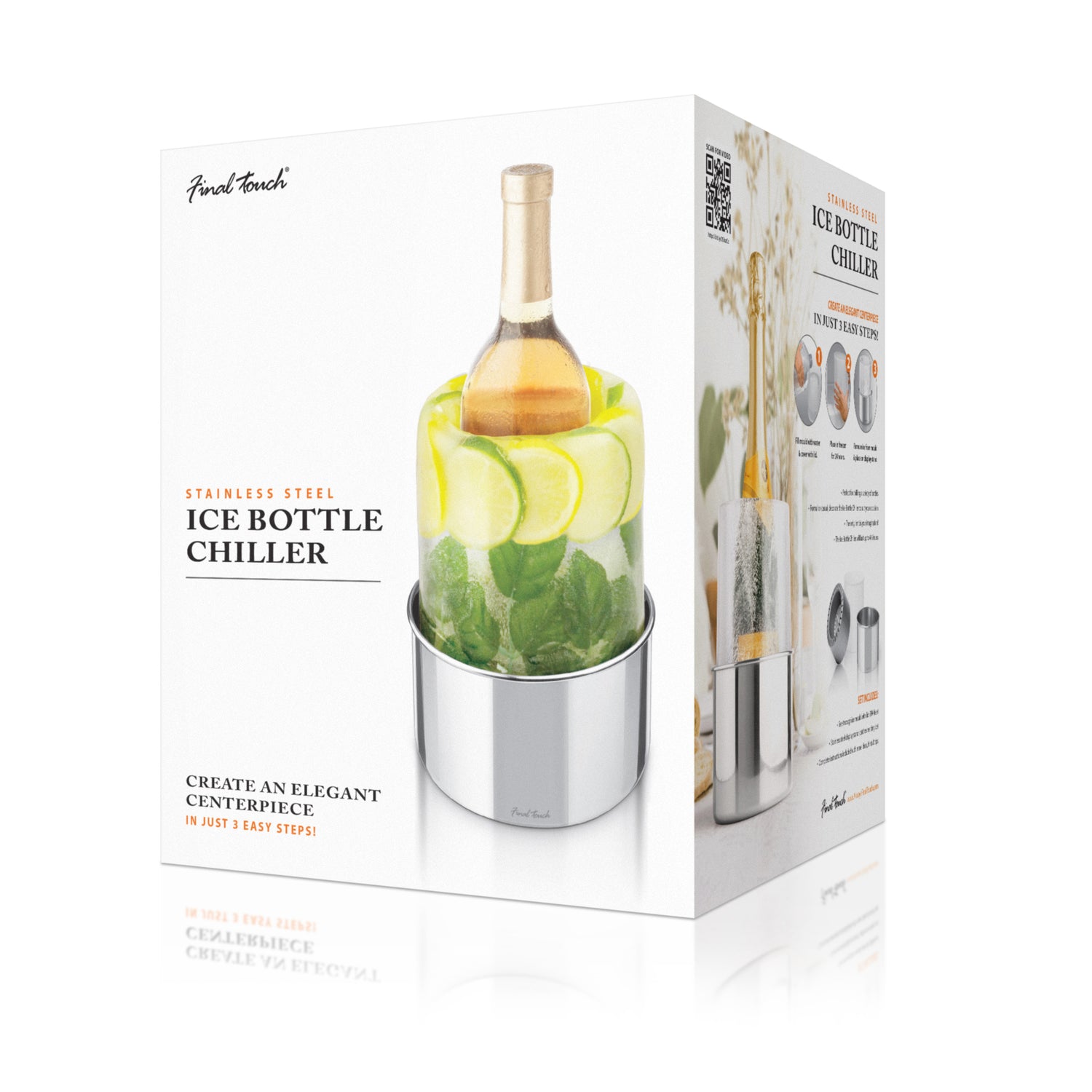 Final Touch Stainless Steel Ice Bottle Chiller