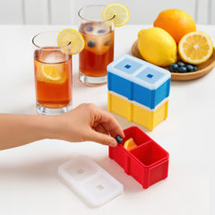 Stackable 1 3/4" Extra-Large 2 Cube Ice Moulds - Set of 3
