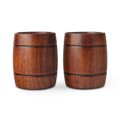Wood Barrel Tumblers - Set of 2