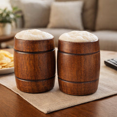 Wood Barrel Cup Tumblers Beer