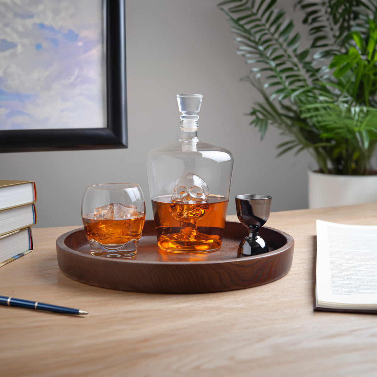 Solid Wood Serving Tray - 33 cm