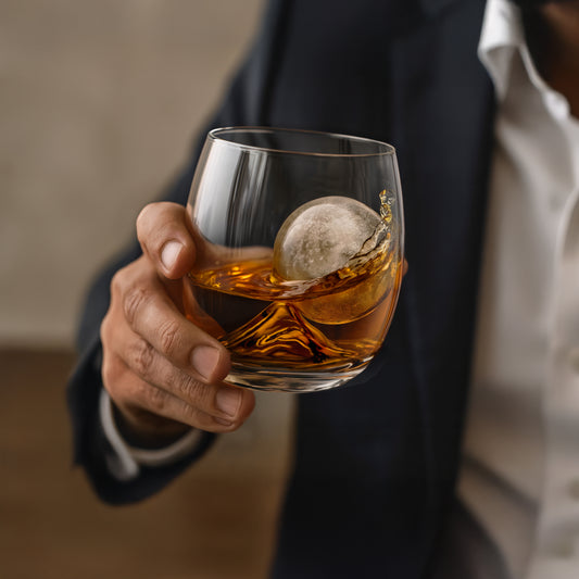 On The Rocks Whiskey Glass with Ice Ball
