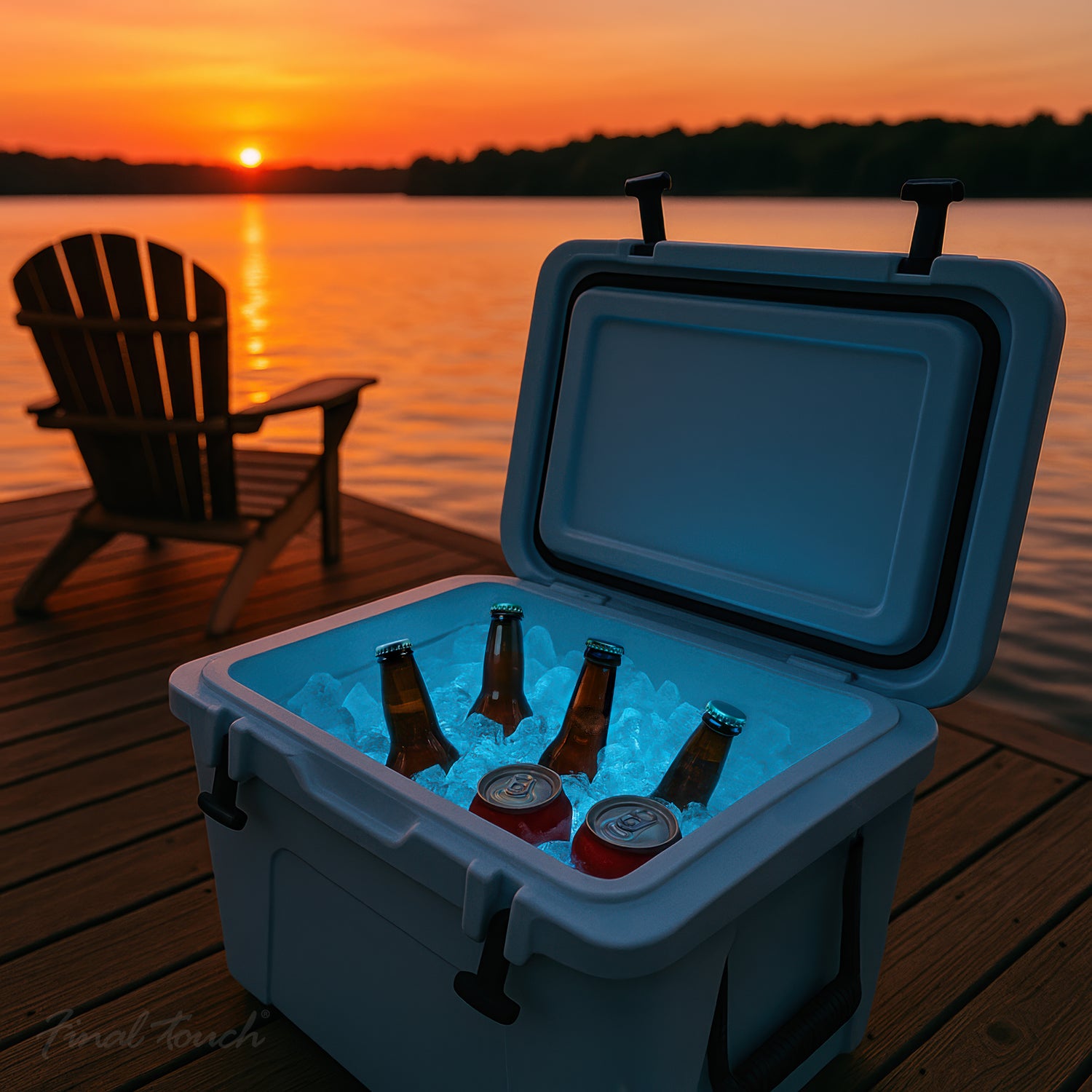 Drink Cooler LED Lights Ice Bucket