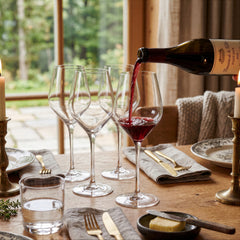 Red Wine Lead-Free Crystal Glasses - Set of 4