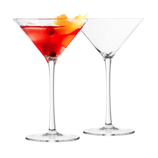 Martini Lead-Free Crystal Glasses - Set of 2