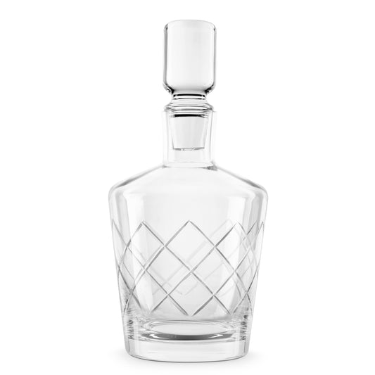 4 Piece Lead-Free Crystal Whiskey Decanter Set