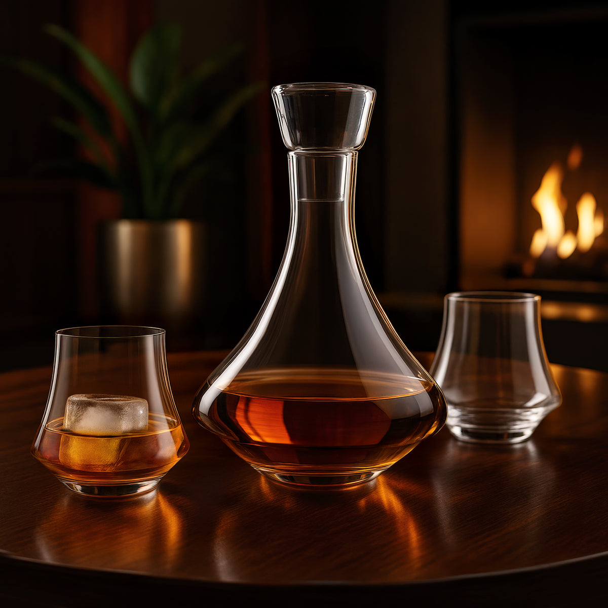 Revolve Decanter Set with 2 Revolve DOF Glasses
