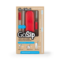 GoSip Glass Reusable Straws - Candy Red