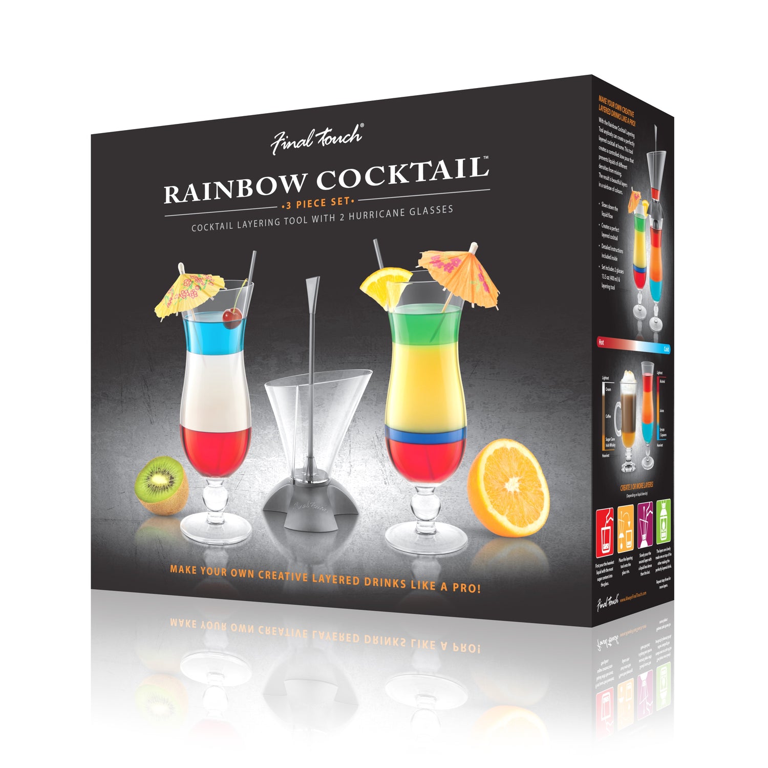 Rainbow Cocktail Layering Tool Set