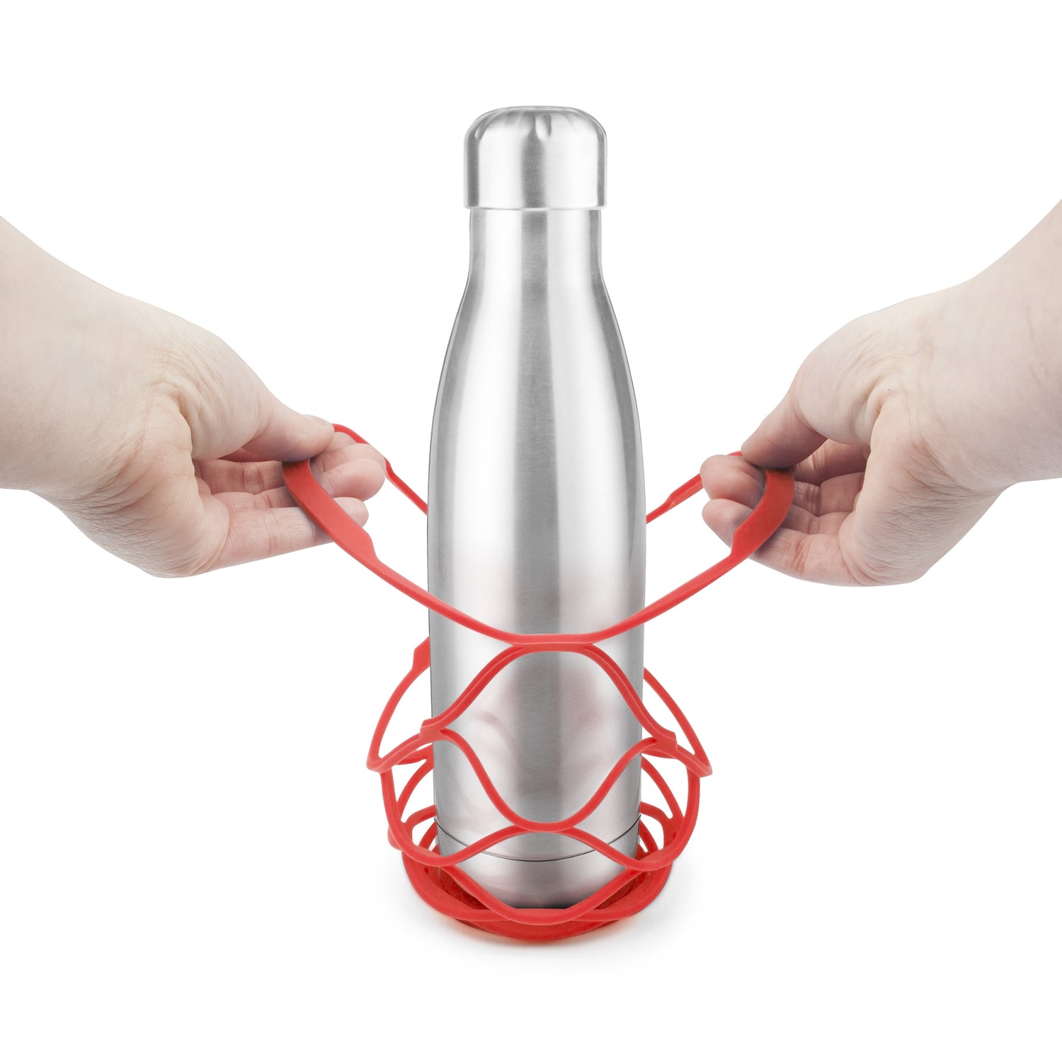 Everyday Up&Away Collapsible Silicone Bottle Bag - Red
