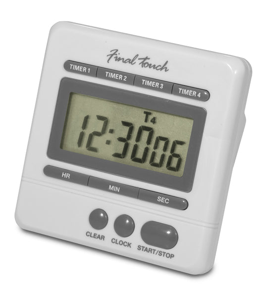 Digital Kitchen Timer - 4 Digital Timers Plus a Clock