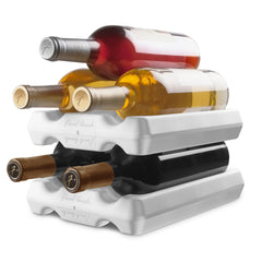 Wine Bottle Stacker - 2 Piece - White