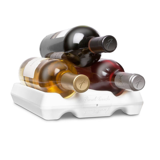 Wine Bottle Stacker - 2 Piece - White