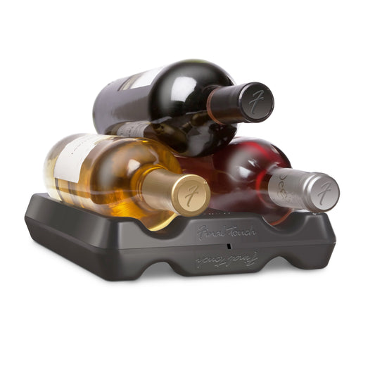Wine Bottle Stacker - 2 Piece - Black