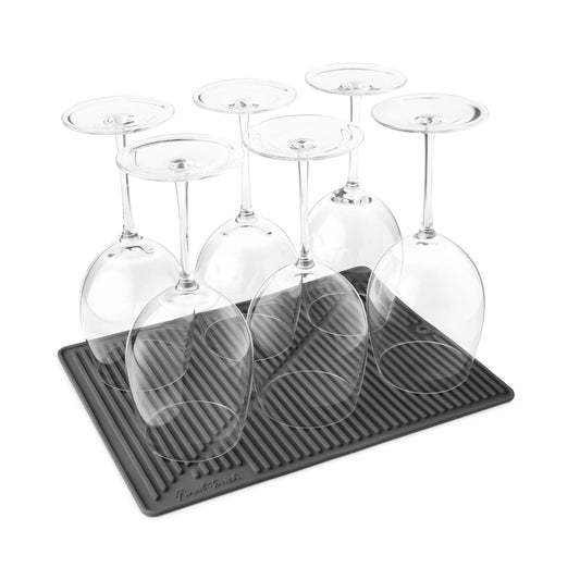 Silicone Glass Drying Mat - Black