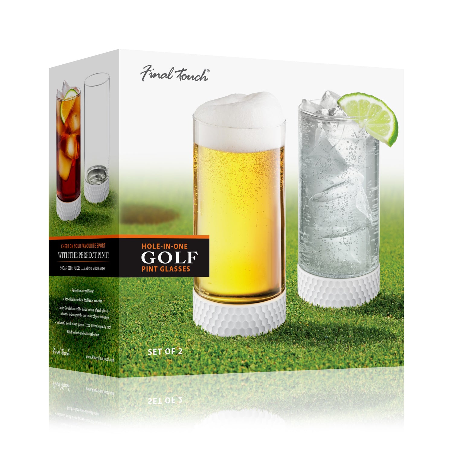 Hole-In-One Golf Pints - Set of 2