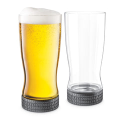 Wheel'n 25 oz / 750 ml Beer Glasses - Set of 2