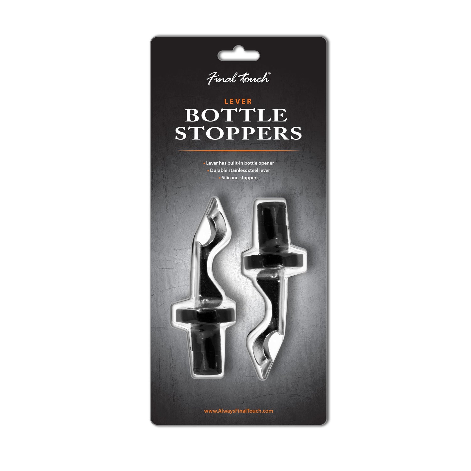 Lever Bottle Stoppers - Set of 2