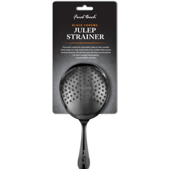 Stainless Steel Julep Strainer with Black Chrome Finish