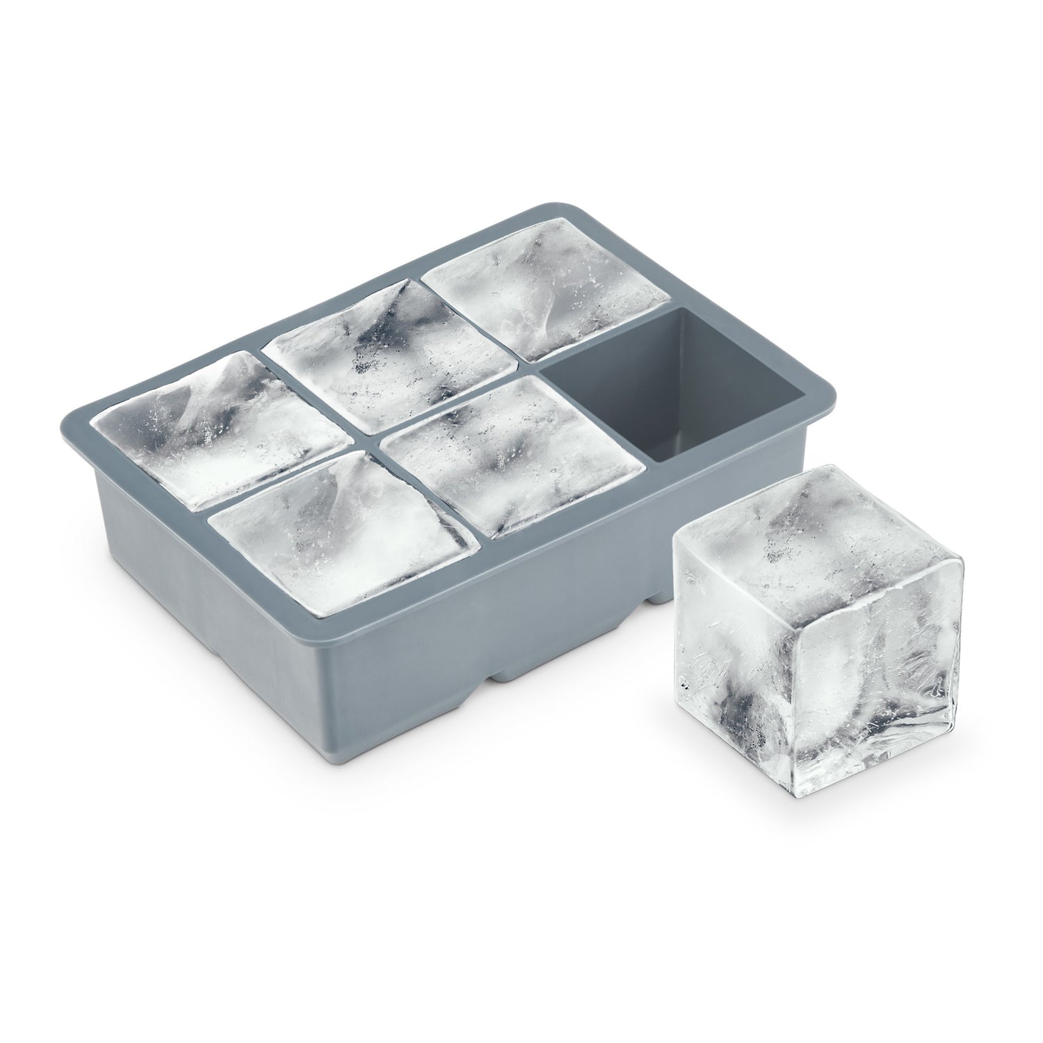 Final Touch Silicone Ice Cube Mold Makes Six 2 Inch Cubes