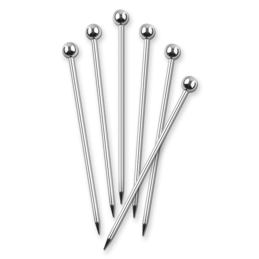 Stainless Steel Cocktail Picks - Set of 6