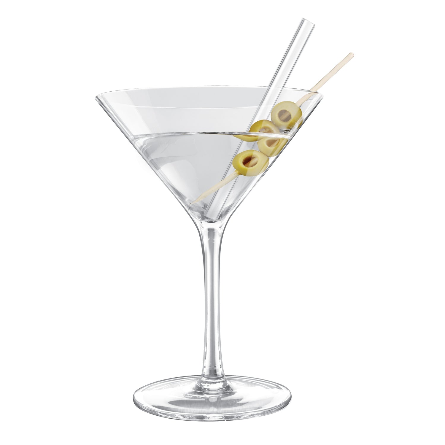 4.5" Reusable Glass Cocktail Straws - Set of 4