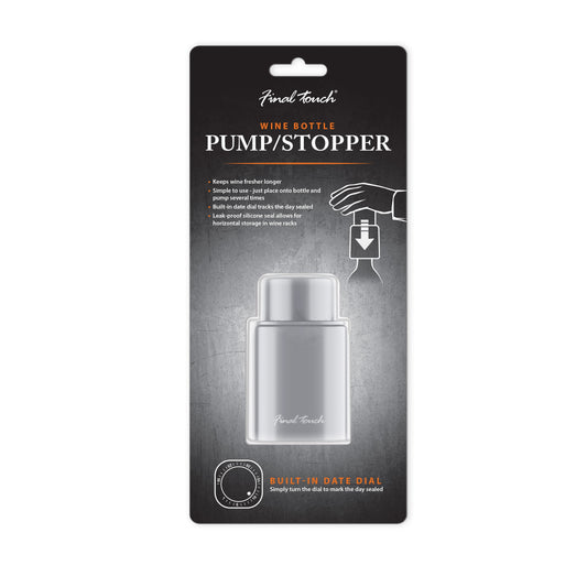 Wine Bottle Pump / Stopper - Grey